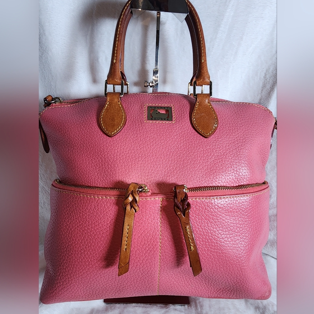 Dooney & Bourke Pink Satchel Hand Bag With Shoulder Strap - Picture 1 of 5